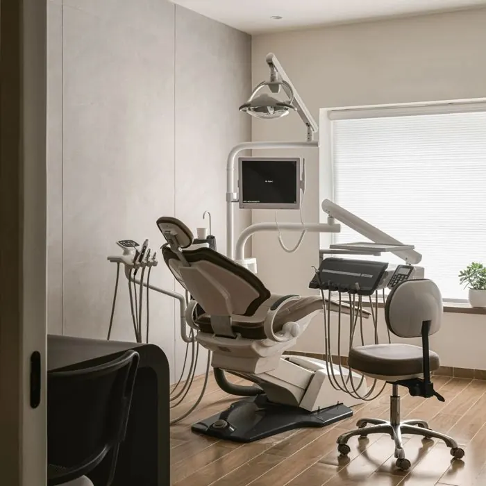 Modern dental chair and treatment room